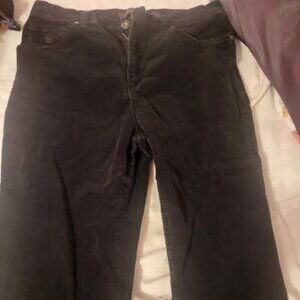 Womens Gloria Vanderbilt Missy Black Corduroy Pants Size 6